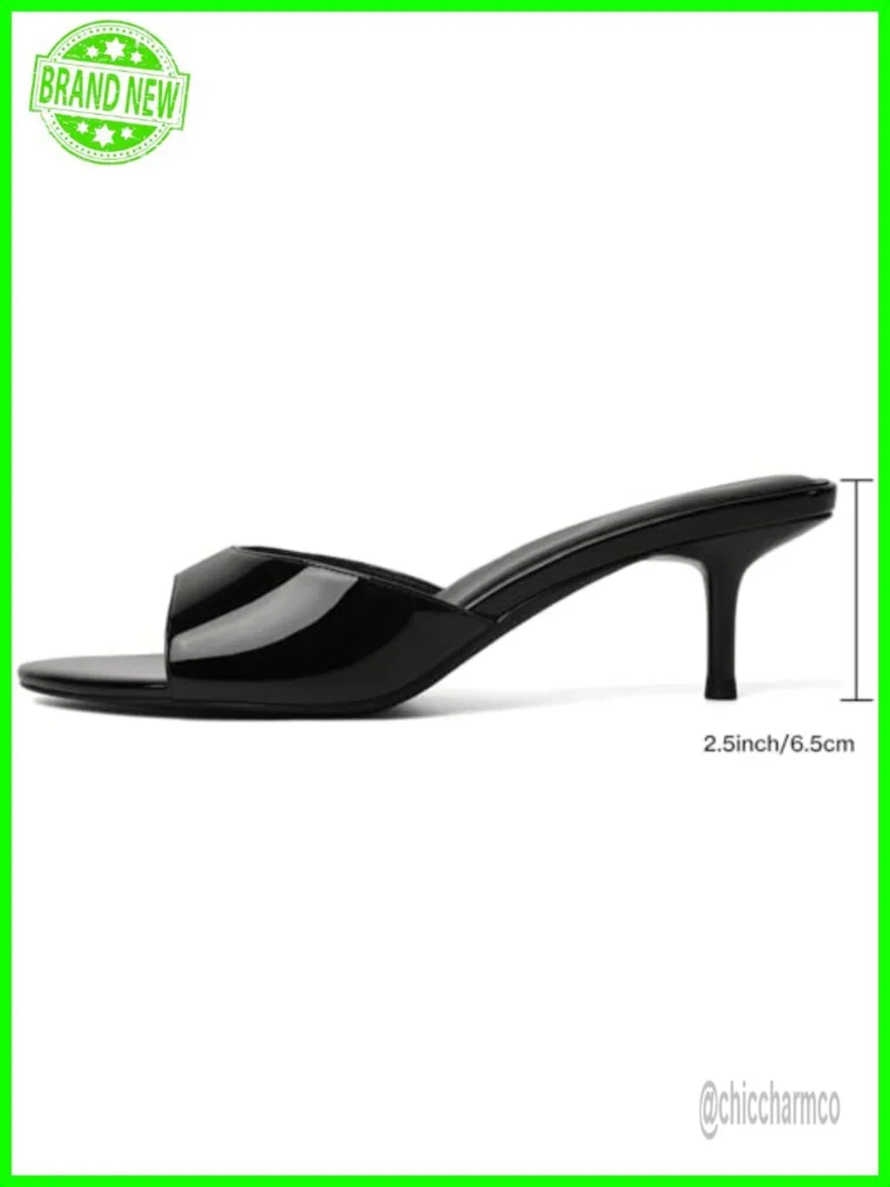 Kitten Heels Pointed Toe Mules Stiletto Slip On Backless Sandals Heeled Sandals